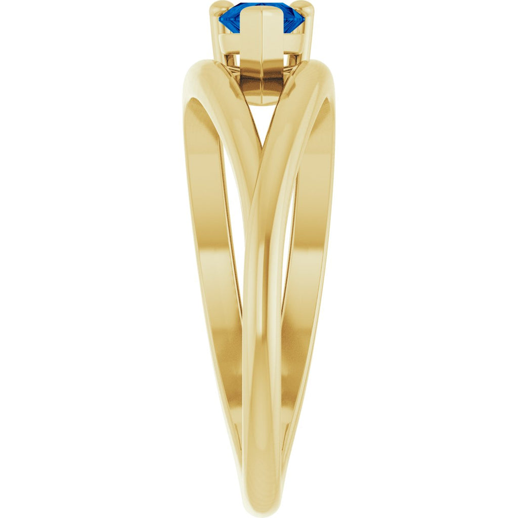 Negative Space Solitaire Ring