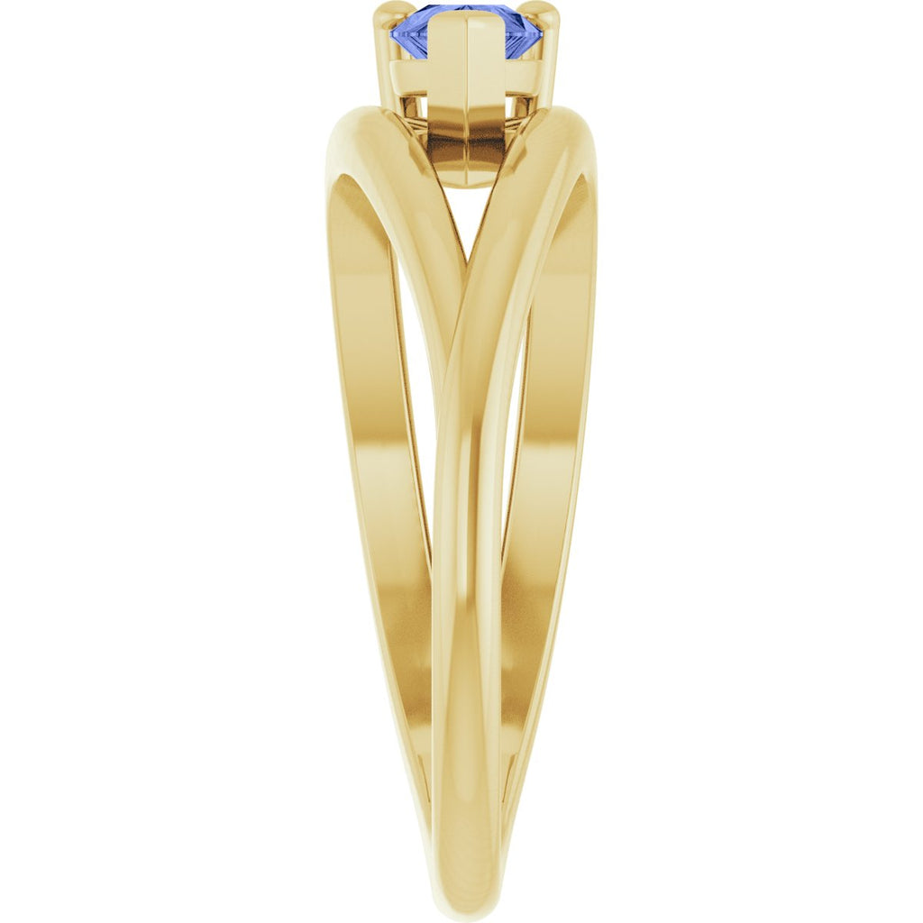 Negative Space Solitaire Ring