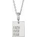 Faith Over Fear Neckalce or Pendant