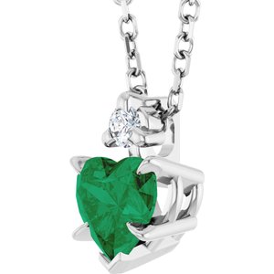 Accented Heart Necklace or Pendant