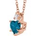 Accented Heart Necklace or Pendant