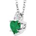 Accented Heart Necklace or Pendant