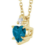 Accented Heart Necklace or Pendant