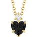 Accented Heart Necklace or Pendant