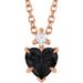 Accented Heart Necklace or Pendant