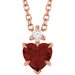 Accented Heart Necklace or Pendant