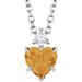 Accented Heart Necklace or Pendant