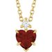 Accented Heart Necklace or Pendant