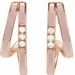 Accented Double-Row Enamel Hoop Earrings