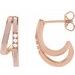 Accented Double-Row Enamel Hoop Earrings