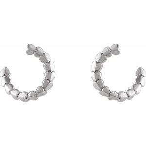 Front-Back Heart Hoop Earrings