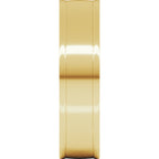 Round-Edge Grooved Comfort-Fit Half Round Band