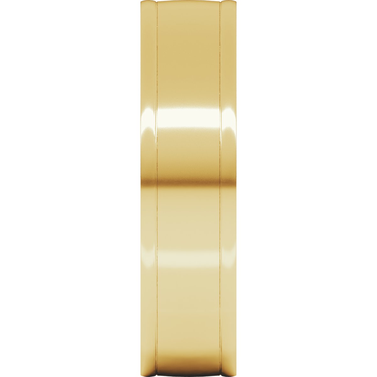 Round-Edge Grooved Comfort-Fit Half Round Band