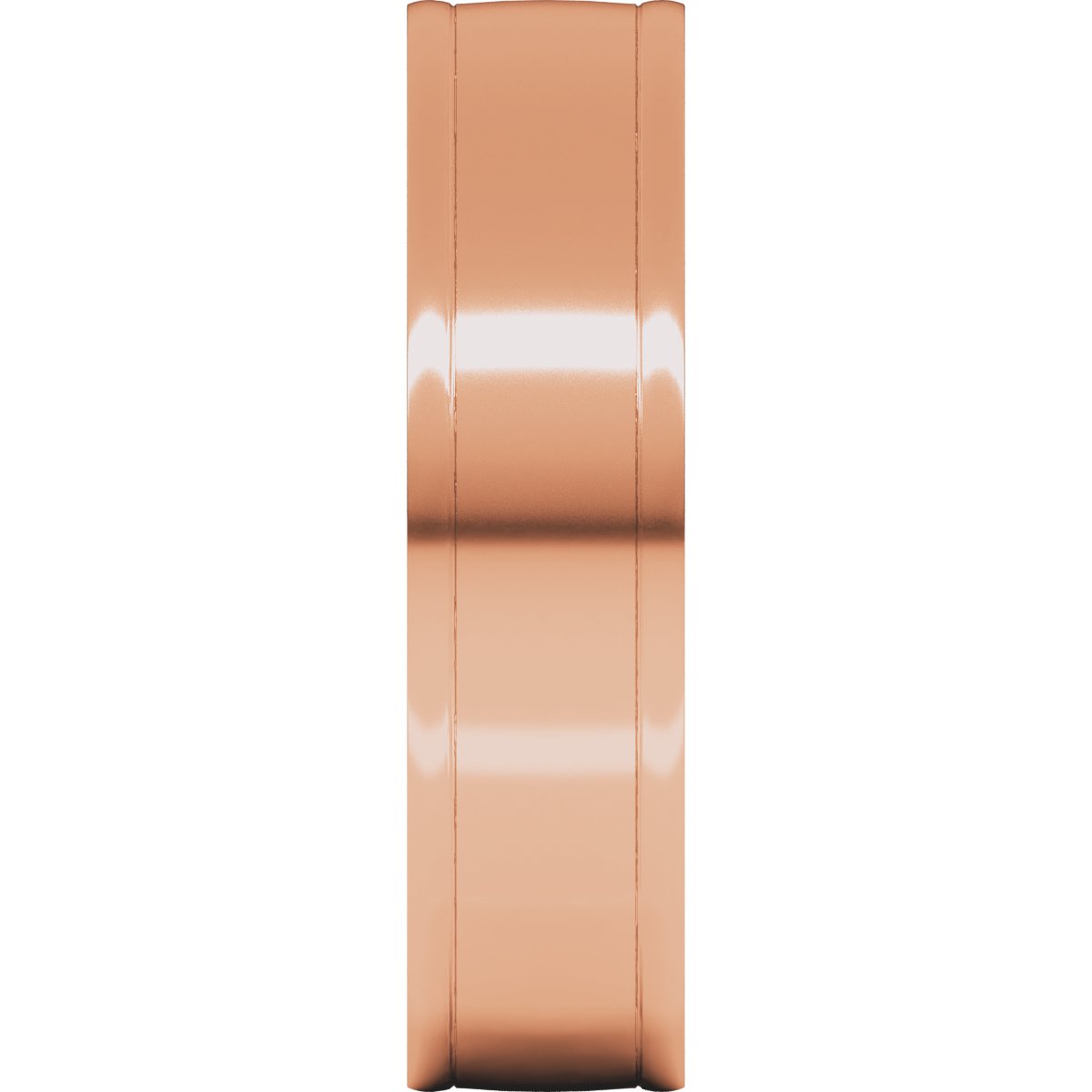 Round-Edge Grooved Comfort-Fit Half Round Band