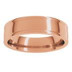 Round-Edge Grooved Comfort-Fit Half Round Band