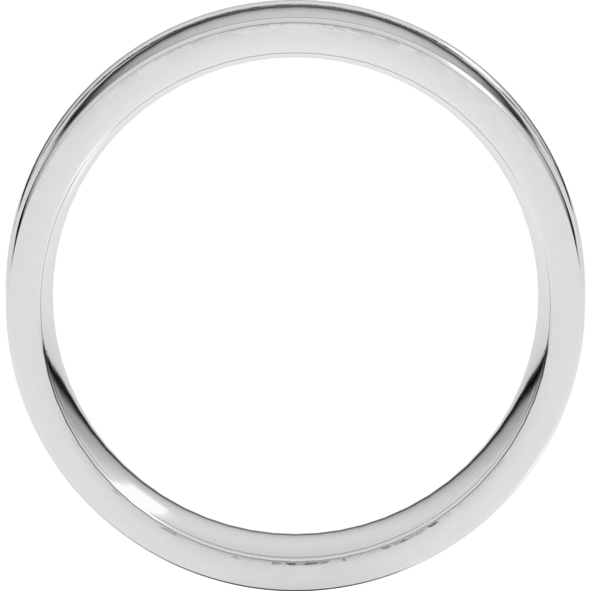 Round-Edge Grooved Comfort-Fit Half Round Band