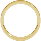 Round-Edge Grooved Comfort-Fit Half Round Band