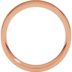 Round-Edge Grooved Comfort-Fit Half Round Band