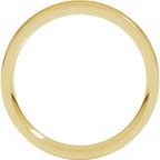 Round-Edge Grooved Comfort-Fit Half Round Band