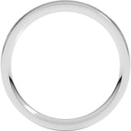 Round-Edge Grooved Comfort-Fit Half Round Band