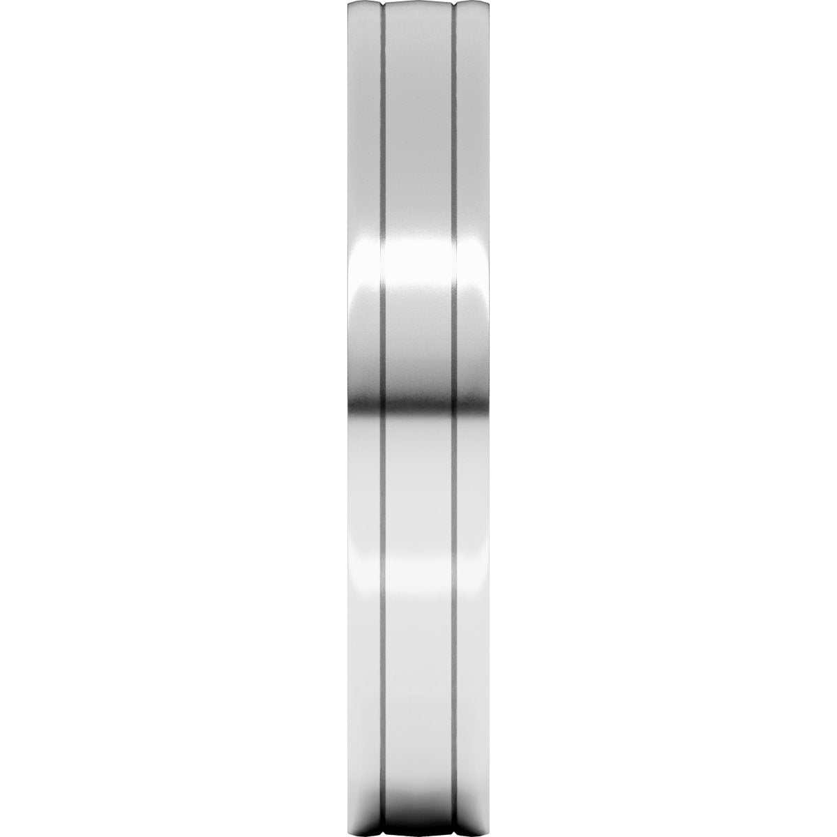 Round-Edge Grooved Comfort-Fit Half Round Band
