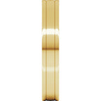 Round-Edge Grooved Comfort-Fit Half Round Band
