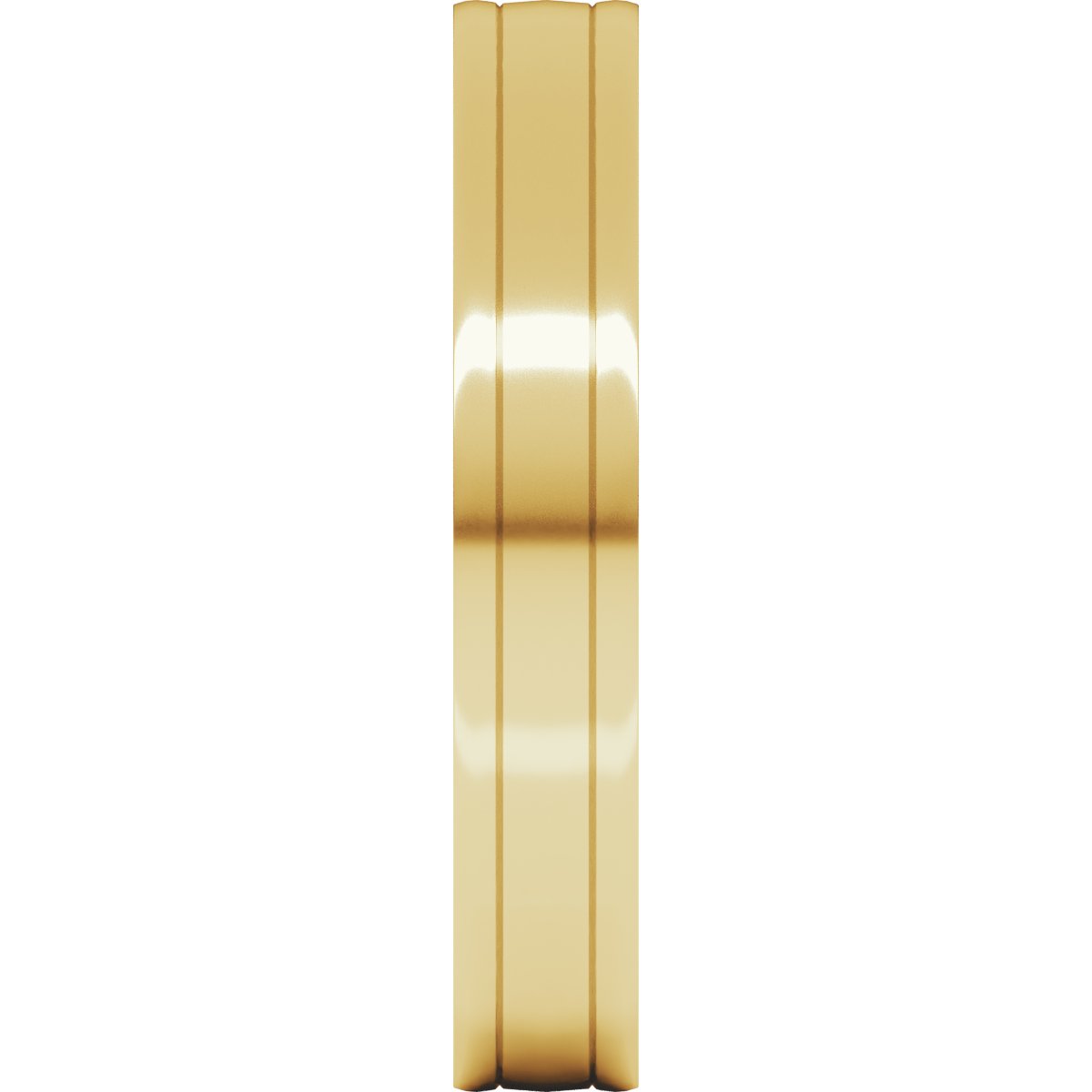 Round-Edge Grooved Comfort-Fit Half Round Band
