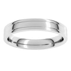 Round-Edge Grooved Comfort-Fit Half Round Band