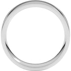 Round-Edge Grooved Comfort-Fit Half Round Band
