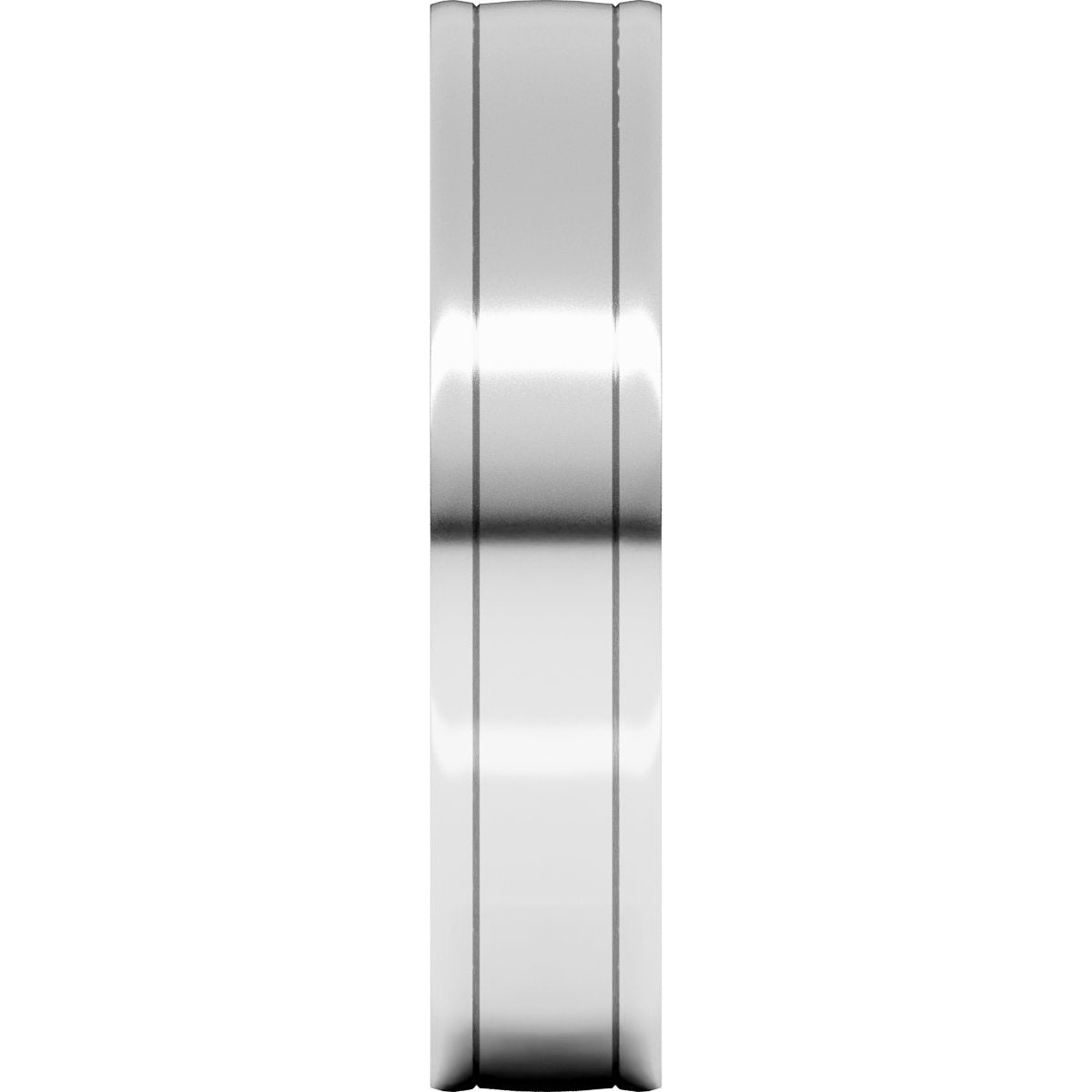 Round-Edge Grooved Comfort-Fit Half Round Band