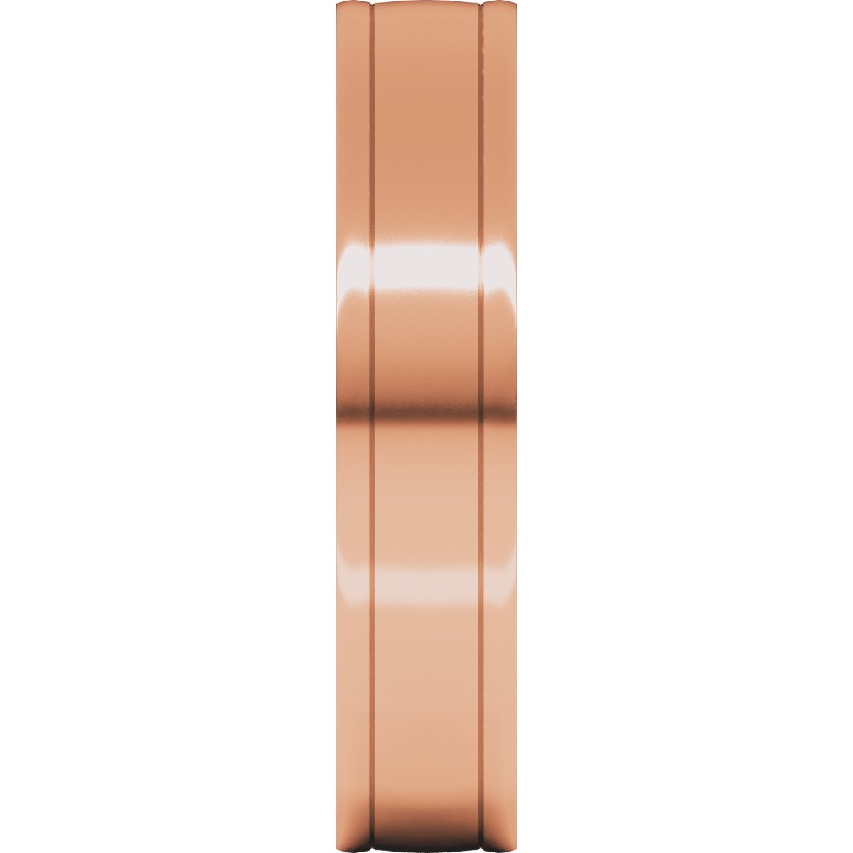 Round-Edge Grooved Comfort-Fit Half Round Band
