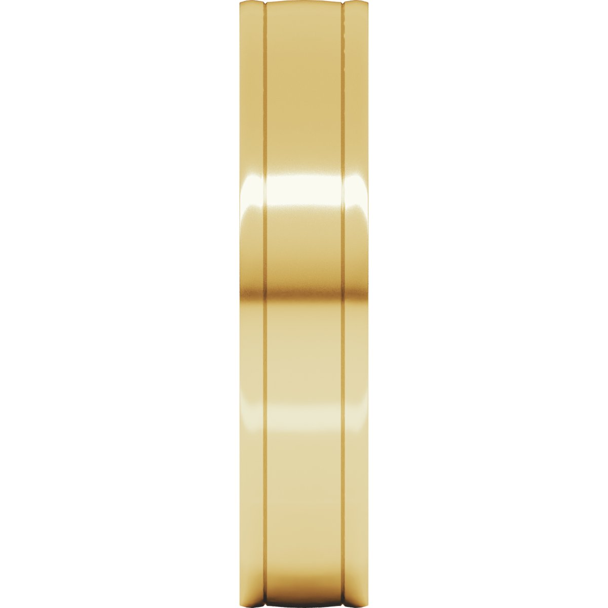 Round-Edge Grooved Comfort-Fit Half Round Band
