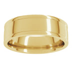 Round-Edge Grooved Comfort-Fit Half Round Band