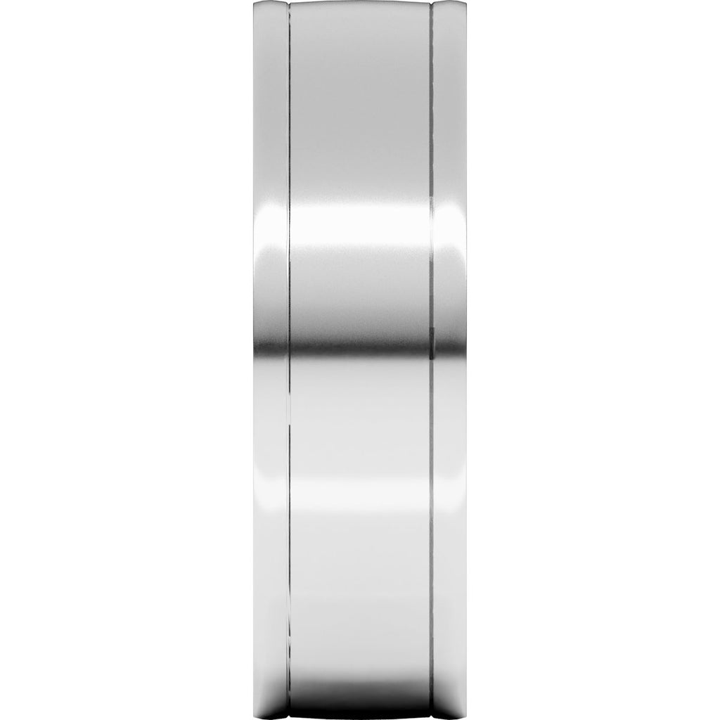 Round-Edge Grooved Comfort-Fit Half Round Band