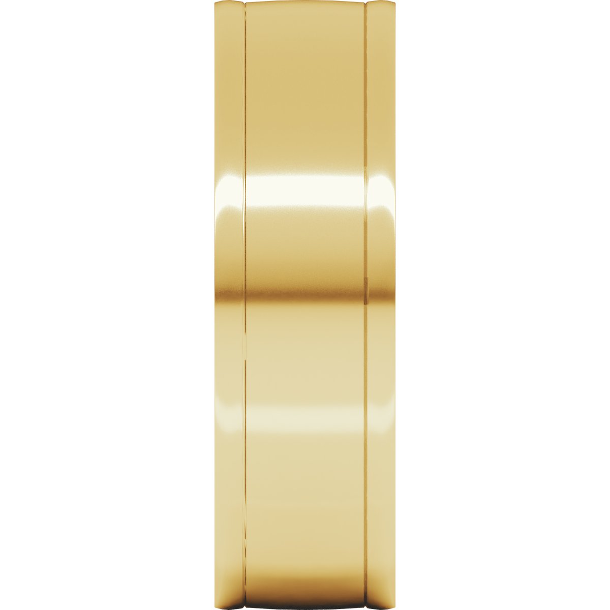 Round-Edge Grooved Comfort-Fit Half Round Band