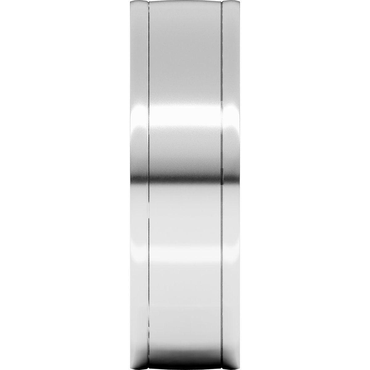 Round-Edge Grooved Comfort-Fit Half Round Band