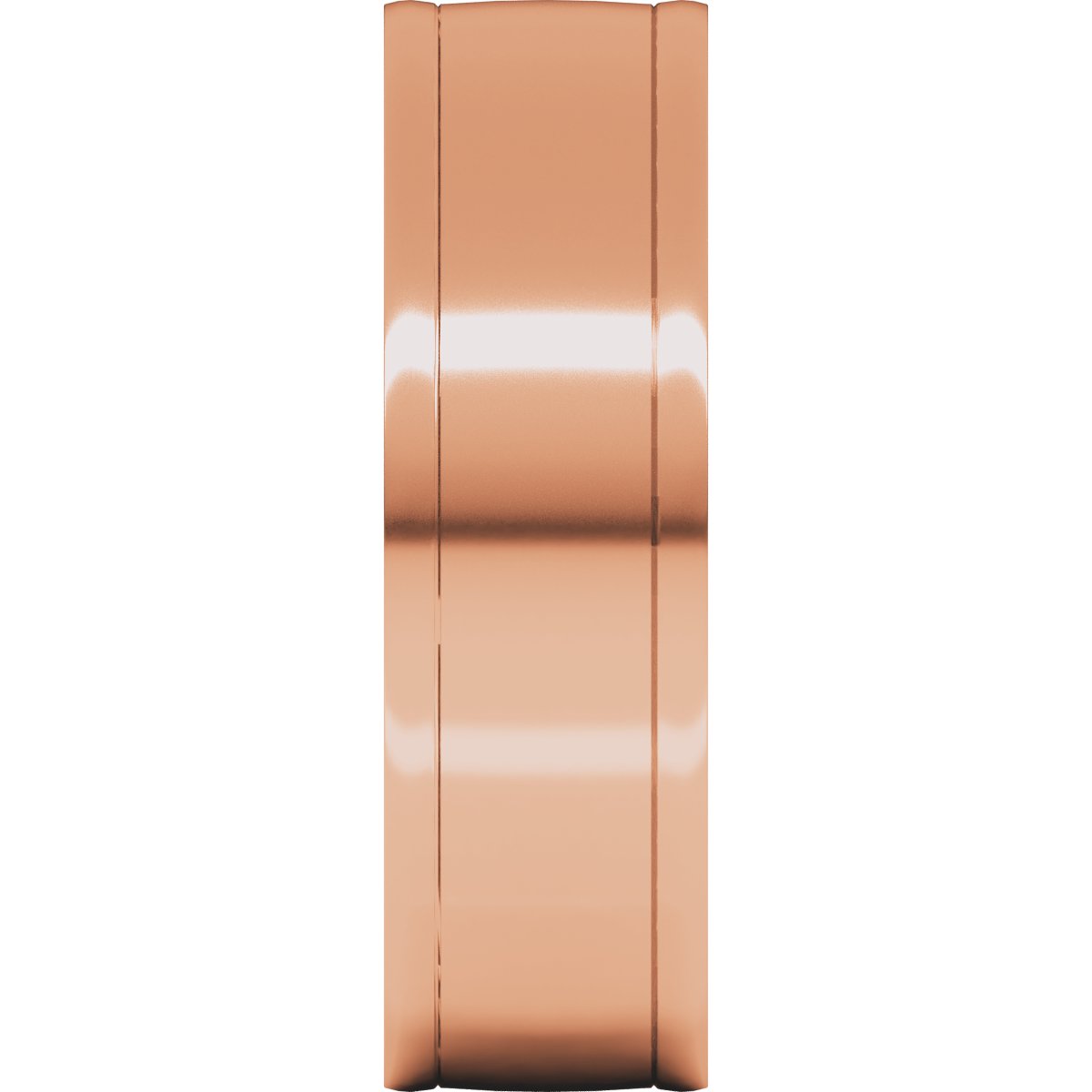 Round-Edge Grooved Comfort-Fit Half Round Band