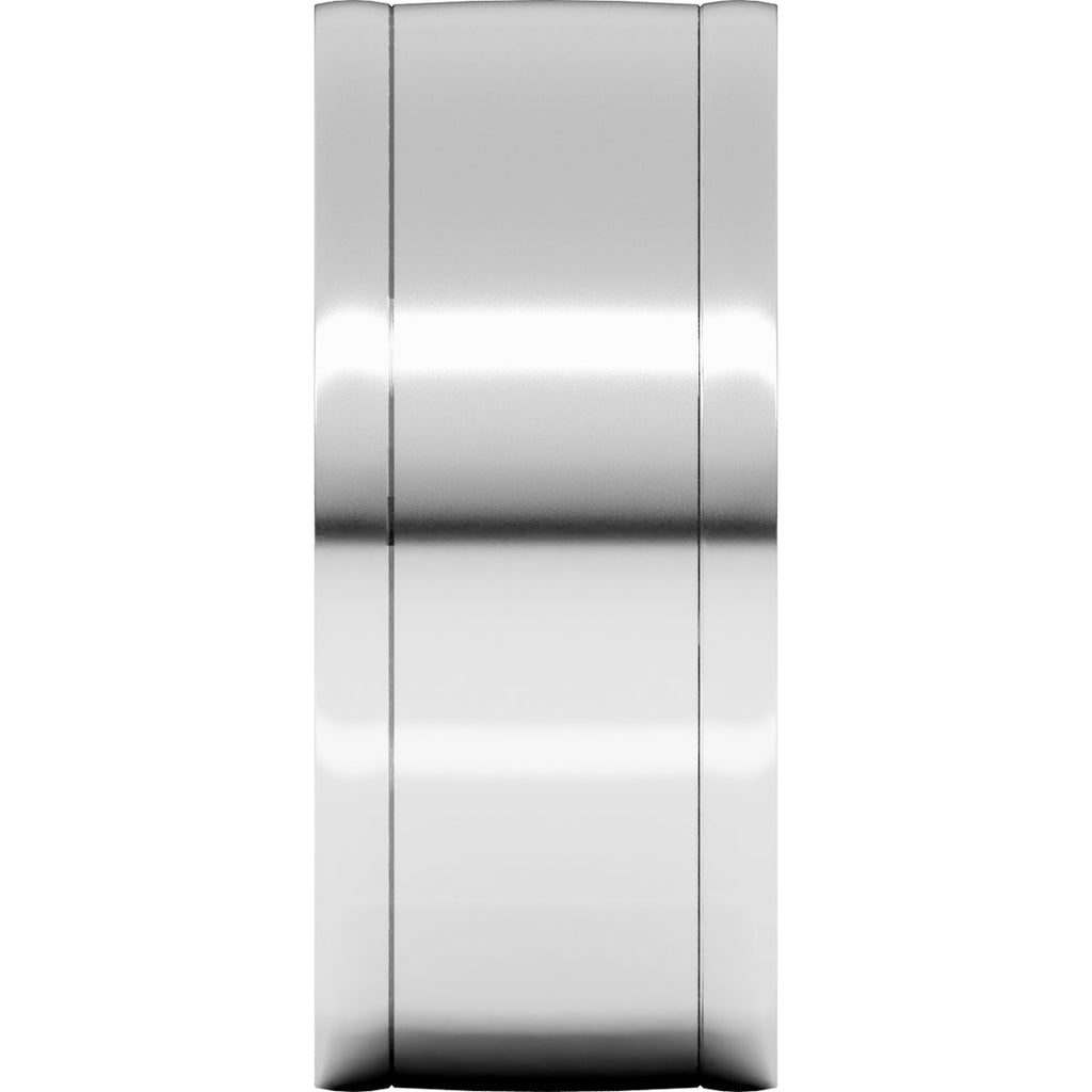 Round-Edge Grooved Comfort-Fit Half Round Band