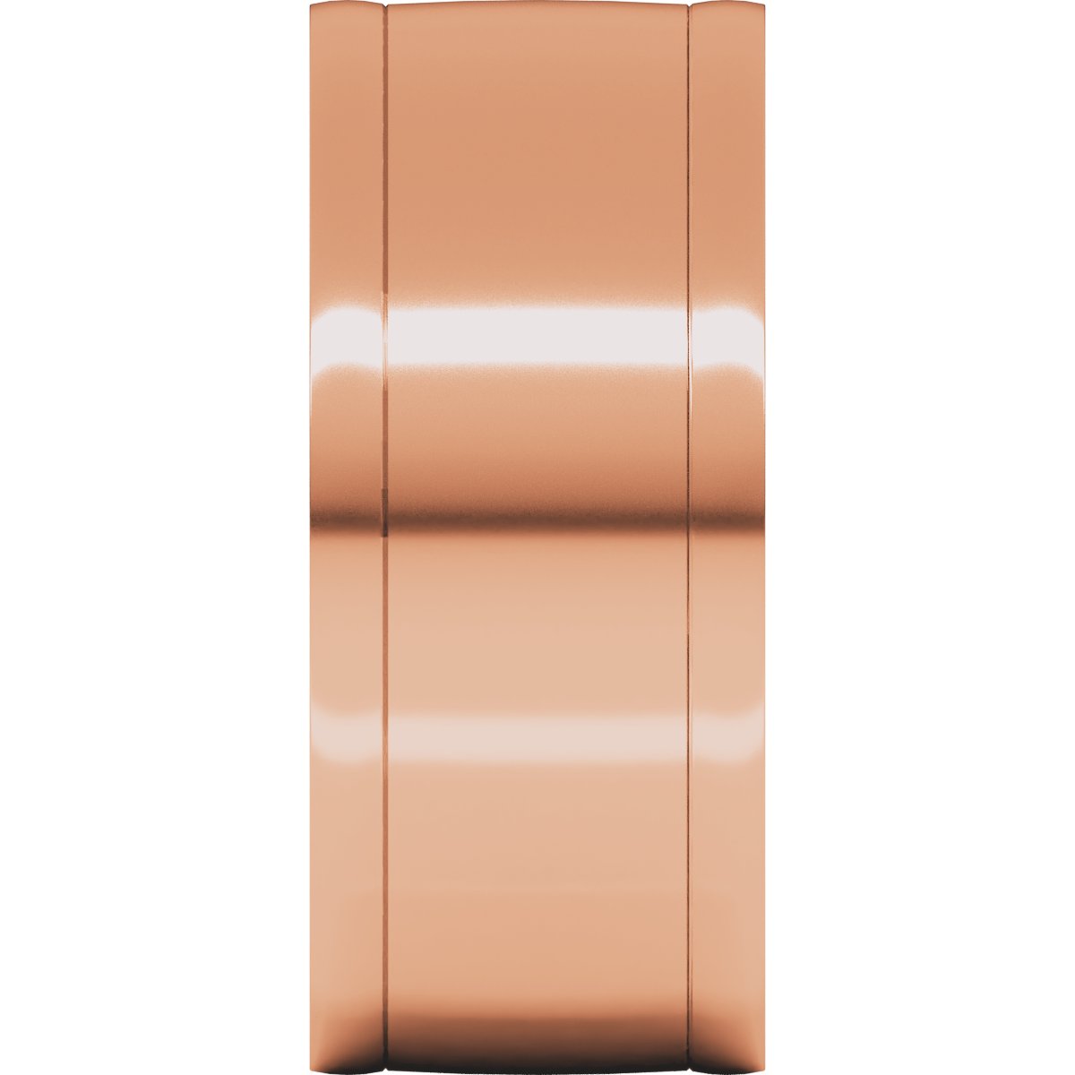 Round-Edge Grooved Comfort-Fit Half Round Band