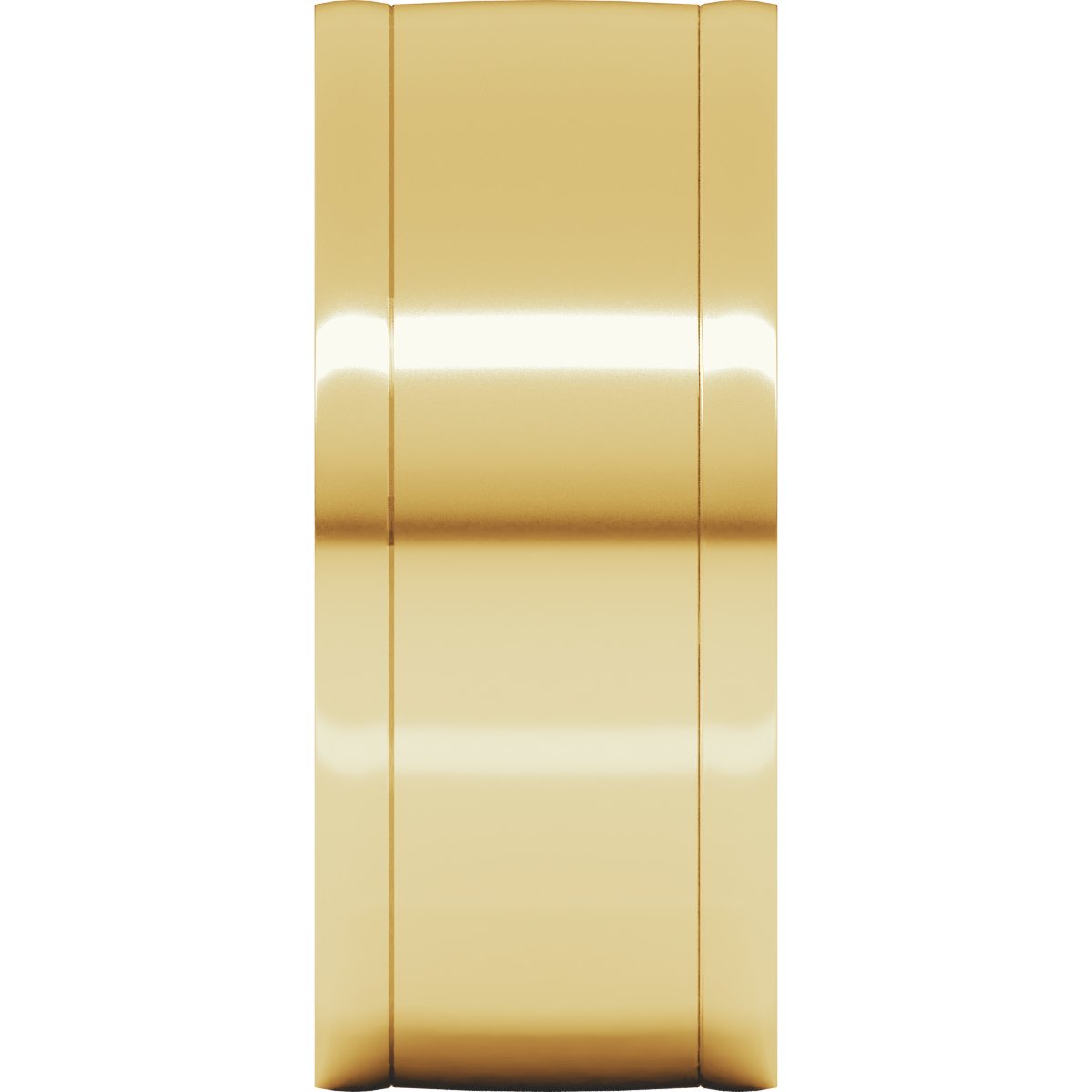 Round-Edge Grooved Comfort-Fit Half Round Band