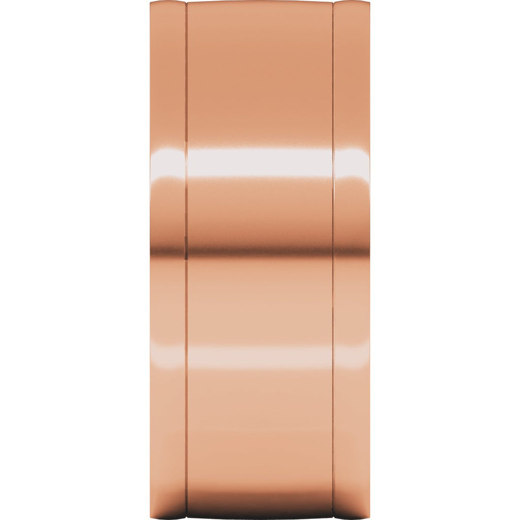 Round-Edge Grooved Comfort-Fit Half Round Band