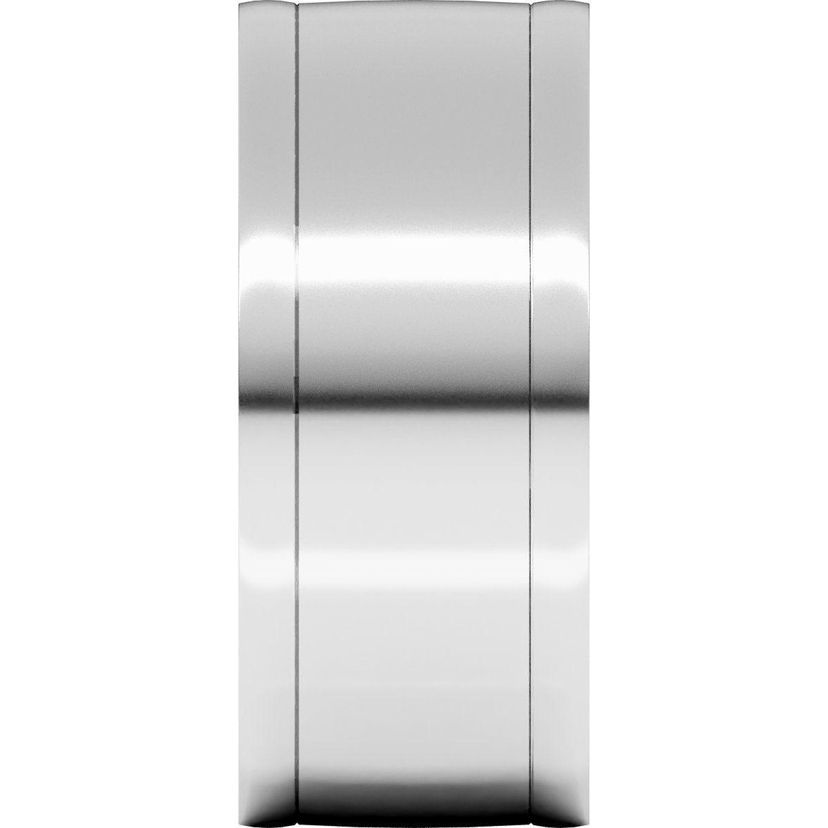 Round-Edge Grooved Comfort-Fit Half Round Band