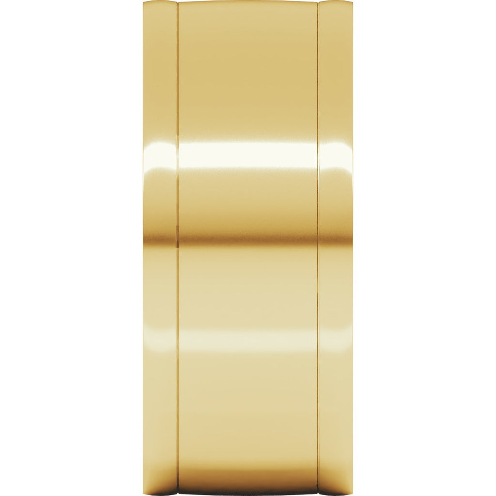 Round-Edge Grooved Comfort-Fit Half Round Band