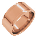 Round-Edge Grooved Comfort-Fit Half Round Band