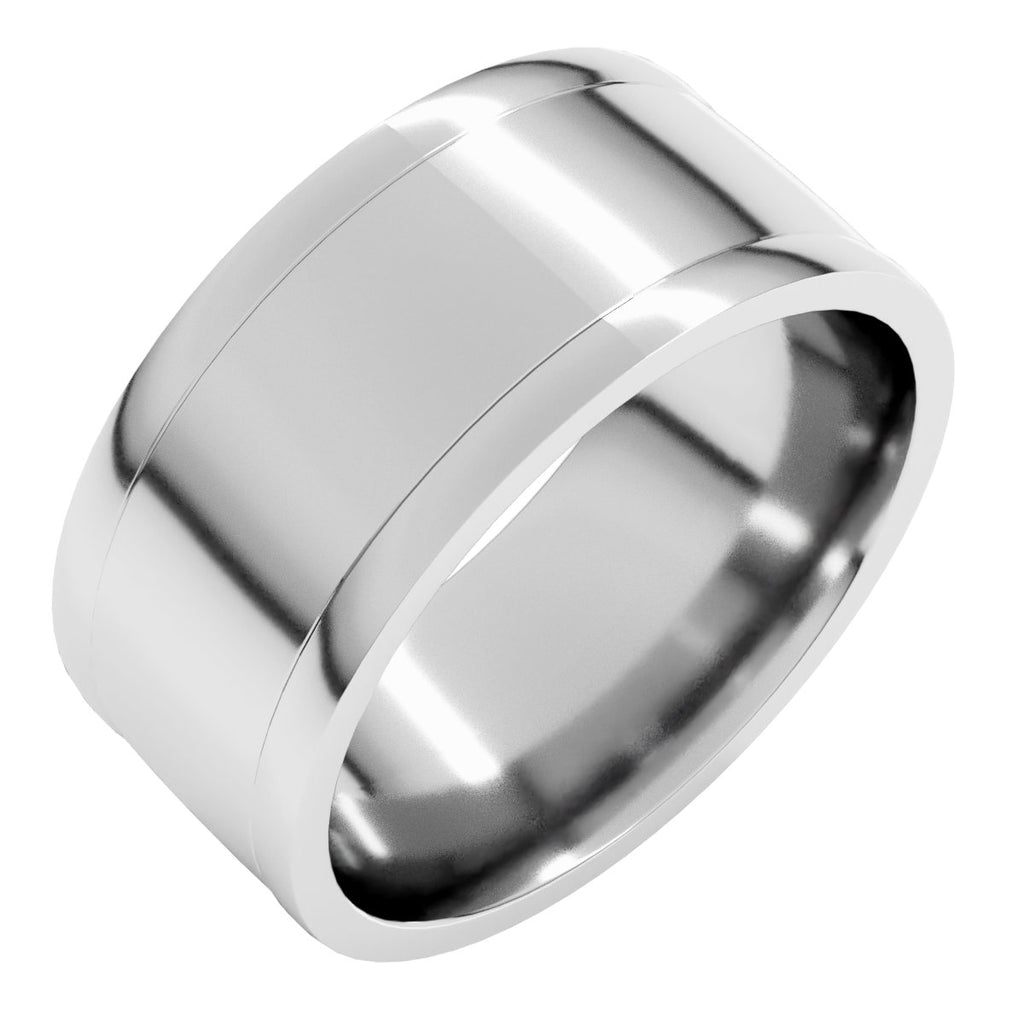 Round-Edge Grooved Comfort-Fit Half Round Band