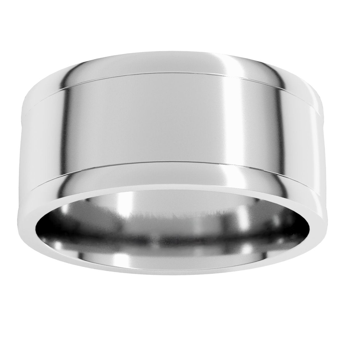 Round-Edge Grooved Comfort-Fit Half Round Band