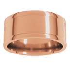 Round-Edge Grooved Comfort-Fit Half Round Band