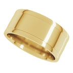 Round-Edge Grooved Comfort-Fit Half Round Band