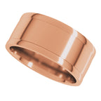 Round-Edge Grooved Comfort-Fit Half Round Band