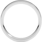 Round-Edge Grooved Comfort-Fit Half Round Band